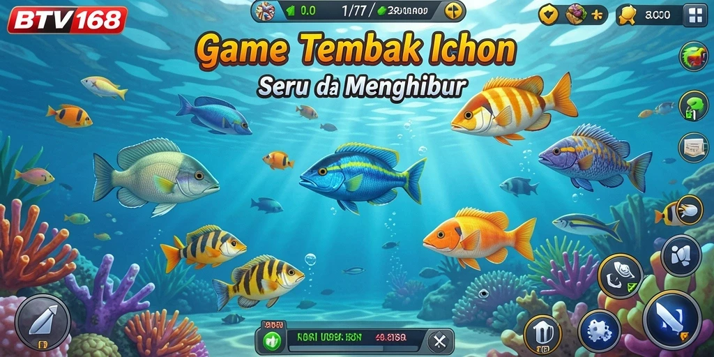 Screenshot gameplay BTV168 menampilkan aksi seru menangkap ikan.