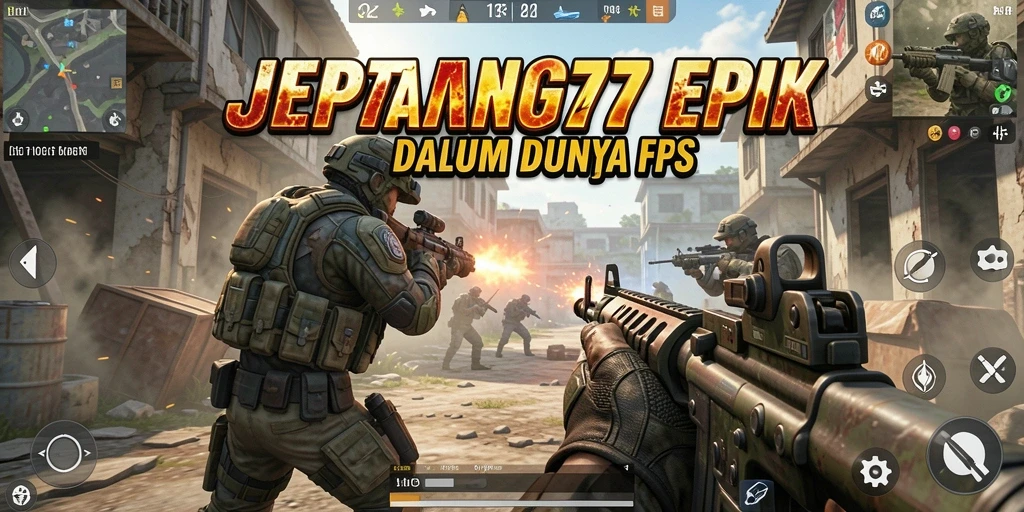 Screenshot gameplay JEPANG77 dengan aksi seru dalam pertarungan FPS.