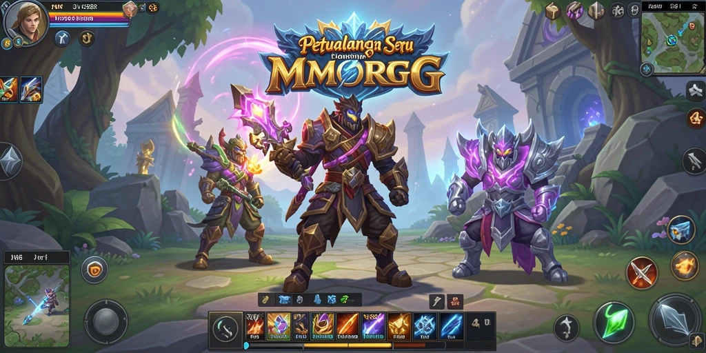 Tampilan gameplay JVS88 yang menampilkan pertempuran seru dan eksplorasi dunia MMORPG.