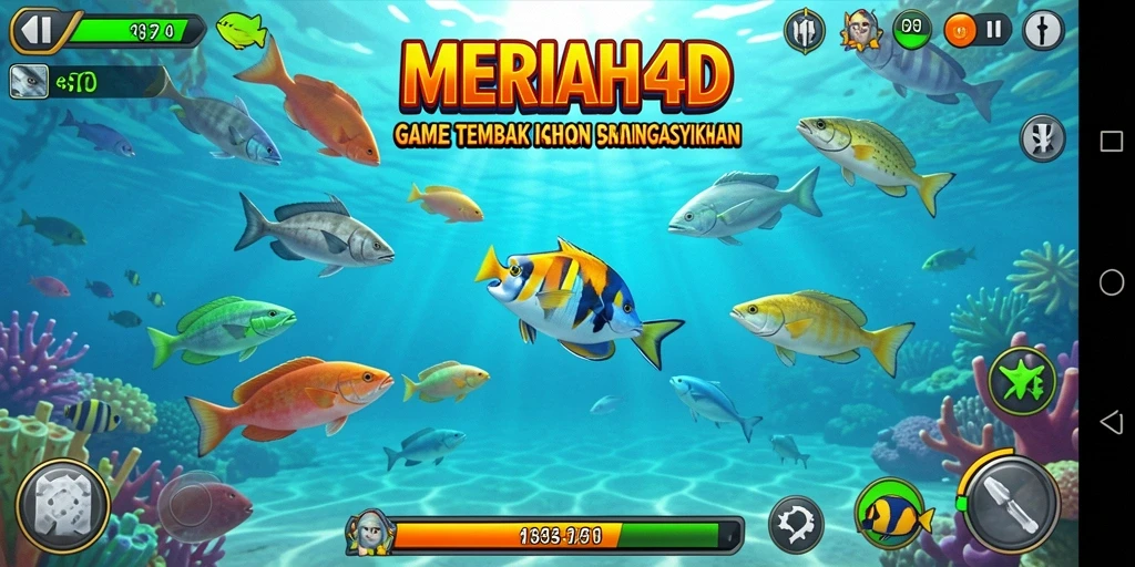 Tampilan gameplay seru Tembak Ikan di MERIAH4D.